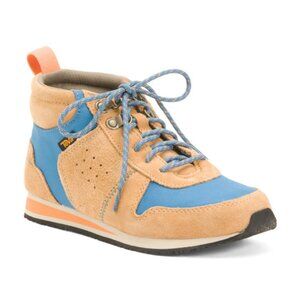 NEW TEVA Suede High Side 84 Mid Hiker Sneakers  for women tan/blue 462tn